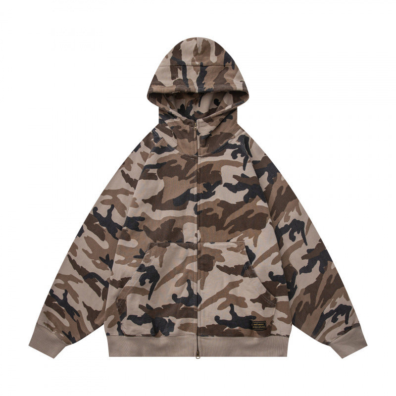 Camouflage pullover hoodie