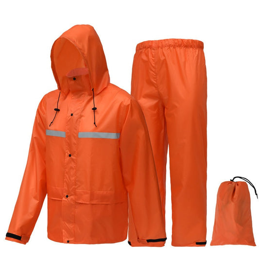 Camouflage raincoat and rain pants