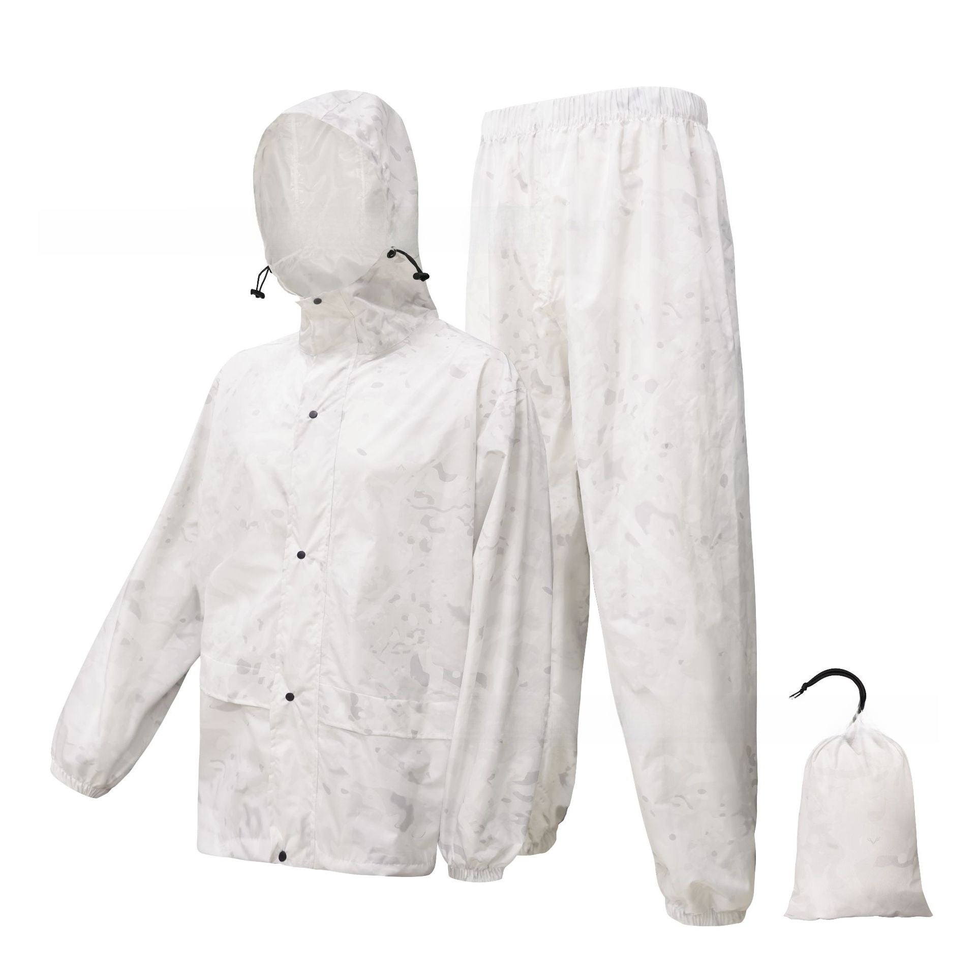 Camouflage raincoat and rain pants
