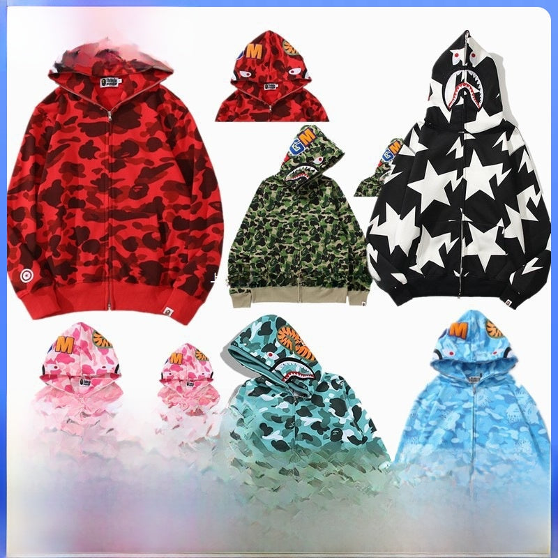 Camouflage Shark Print Sweatshirt