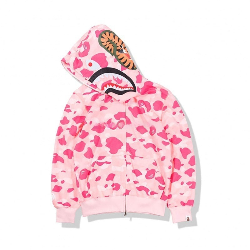 Camouflage Shark Print Sweatshirt