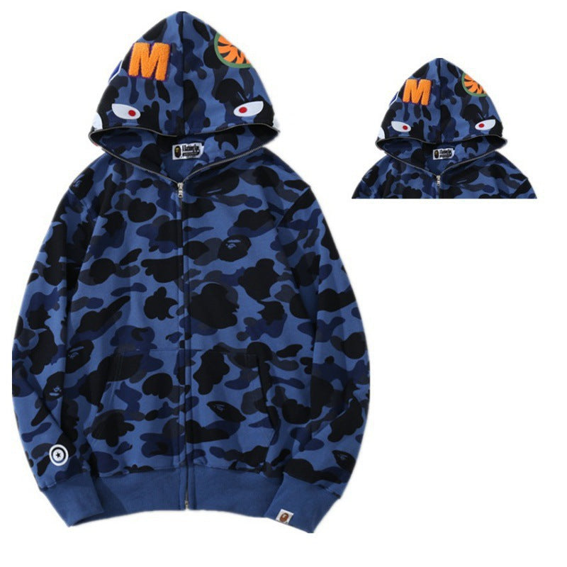 Camouflage Shark Print Sweatshirt