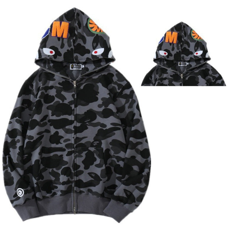 Camouflage Shark Print Sweatshirt