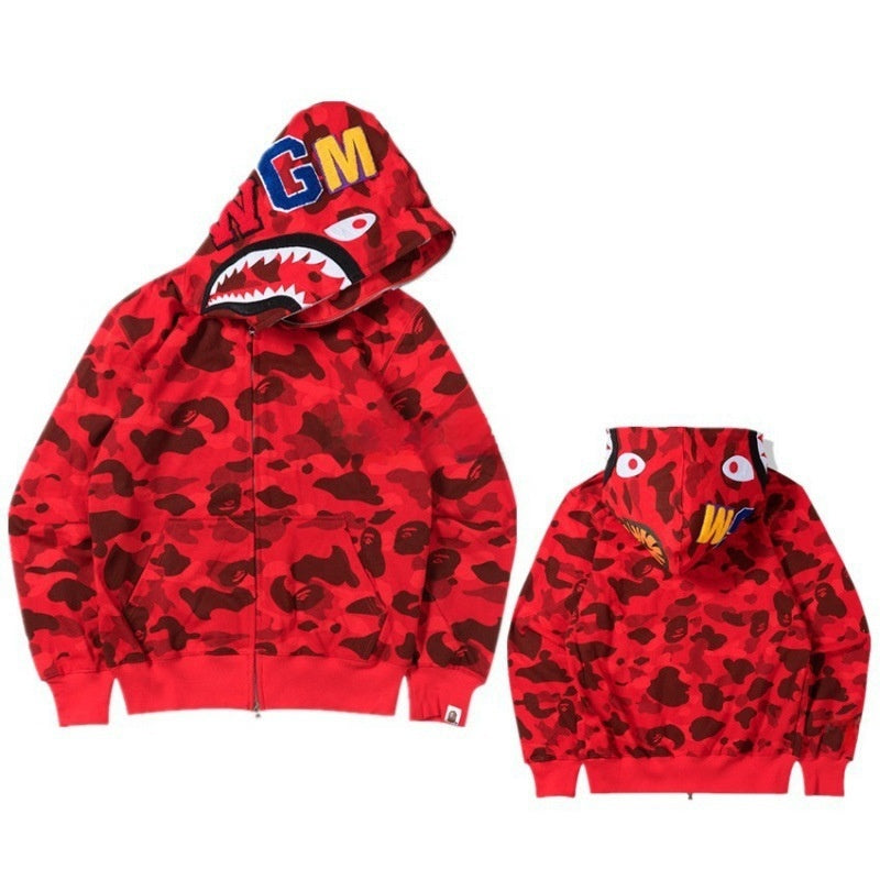 Camouflage Shark Print Sweatshirt