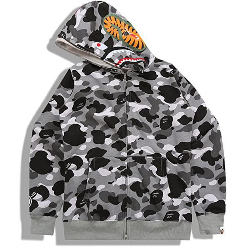 Camouflage Shark Print Sweatshirt