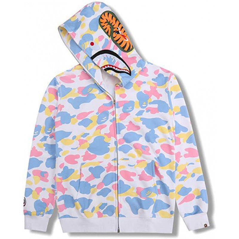 Camouflage Shark Print Sweatshirt
