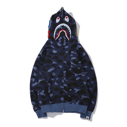 Camouflage Shark Print Sweatshirt