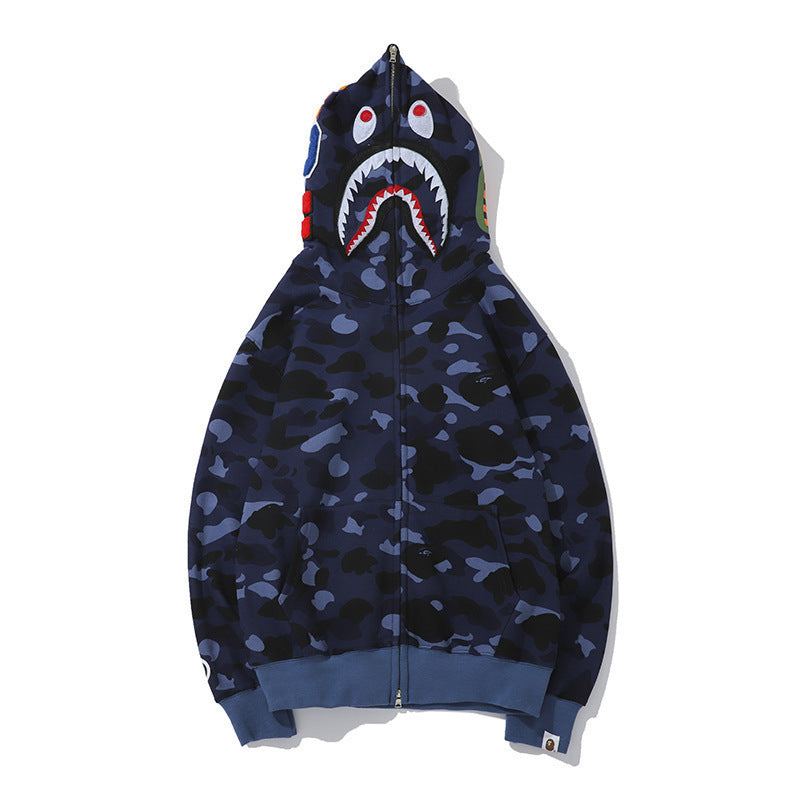 Camouflage Shark Print Sweatshirt