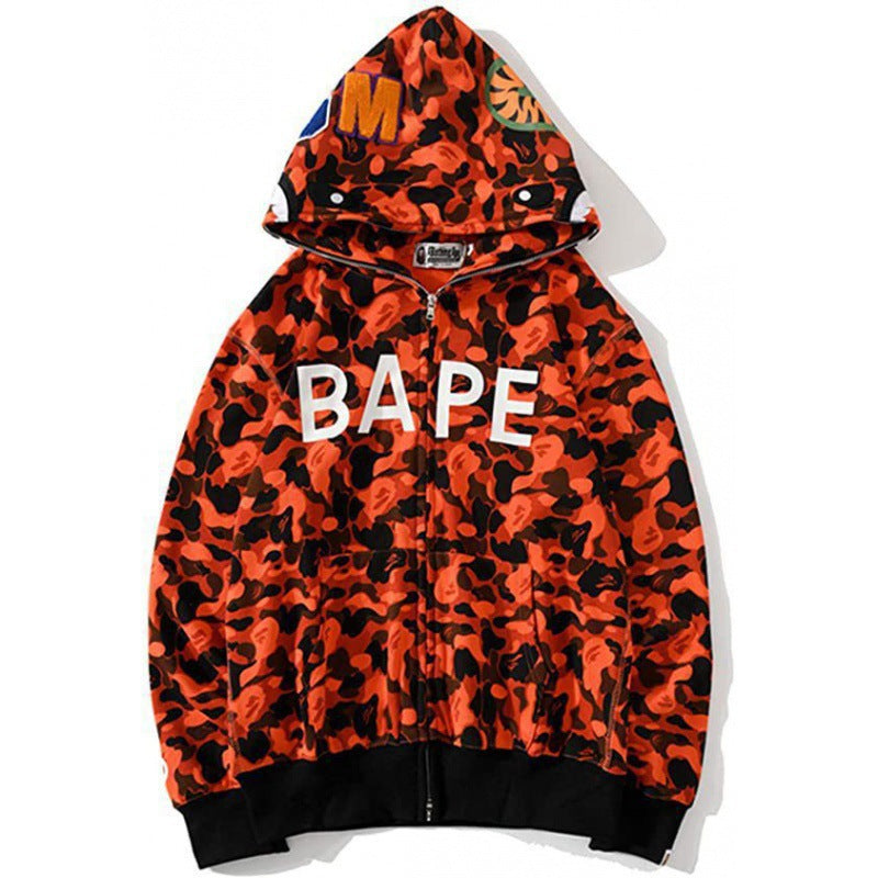 Camouflage Shark Print Sweatshirt