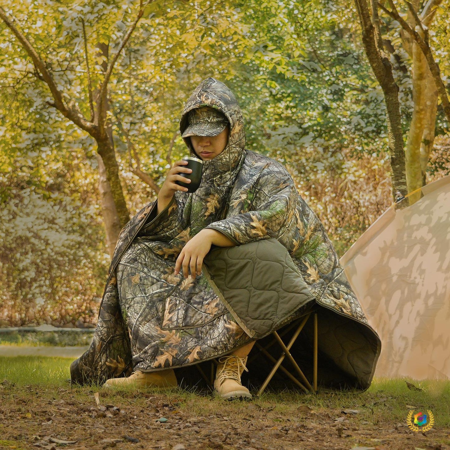 Camouflage sleeping bag