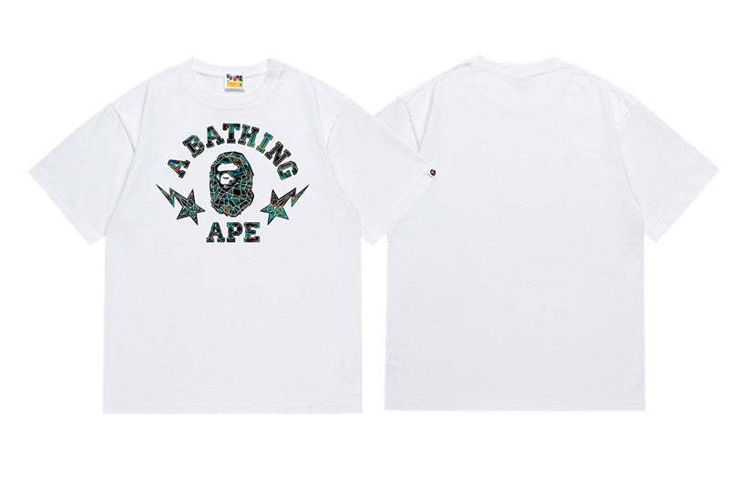 Camouflage sports short-sleeved pullover printed short-sleeved T-shirt