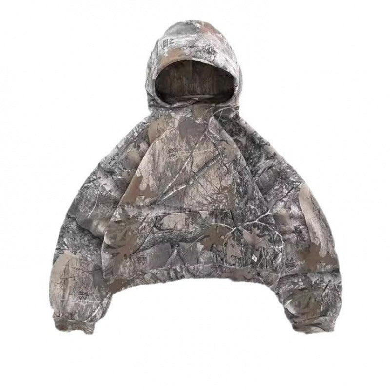 Camouflage Zip-Up Fleece Hoodie