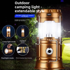 Stretch horse lamp solar-gold