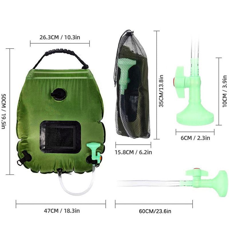 Camping shower bag