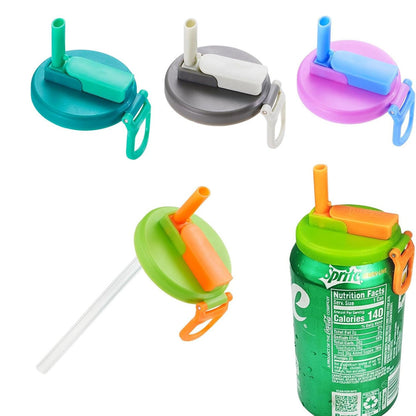 Canned drink straw cap