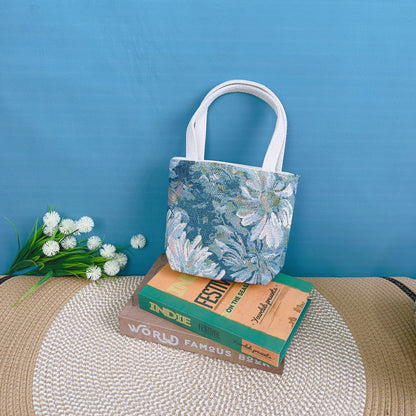 Canvas Embroidered Mini Handbag