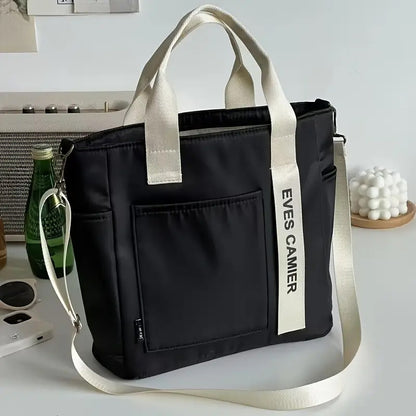 Canvas hand-held crossbody bag