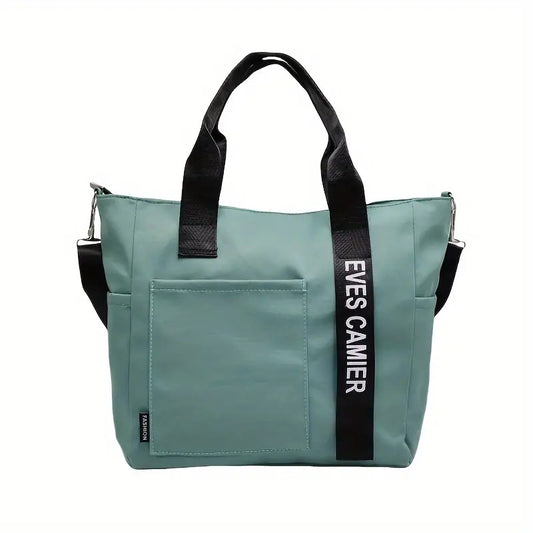 Canvas hand-held crossbody bag