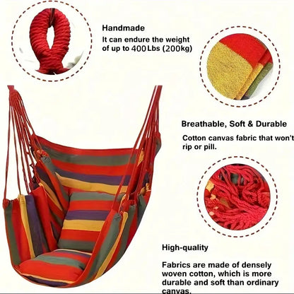 Canvas Hanging Chair with Storage Bag
