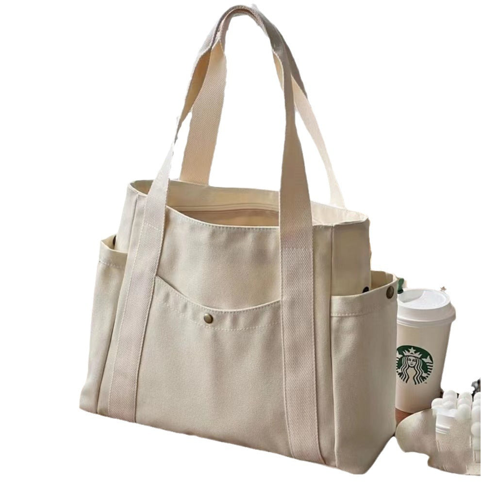 Canvas large-capacity handbag