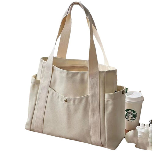Canvas large-capacity handbag