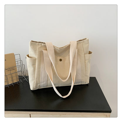 Canvas large-capacity handbag
