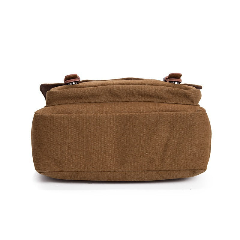 Canvas Messenger Bag with Laptop Compartment