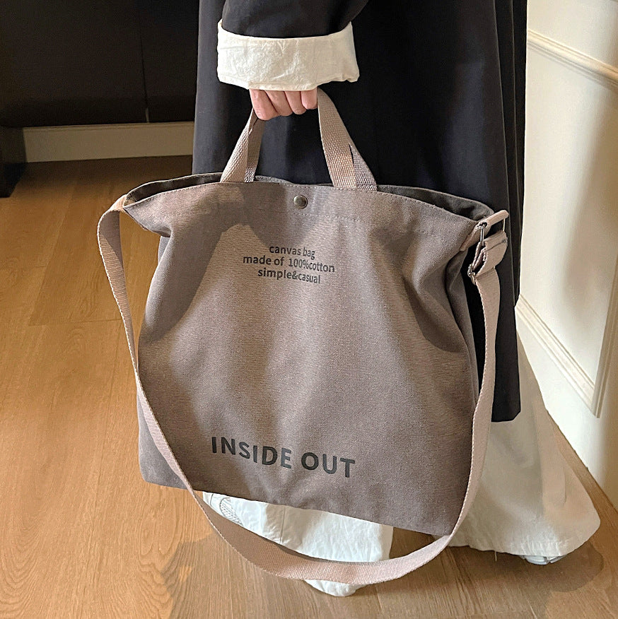 Canvas shoulder bag