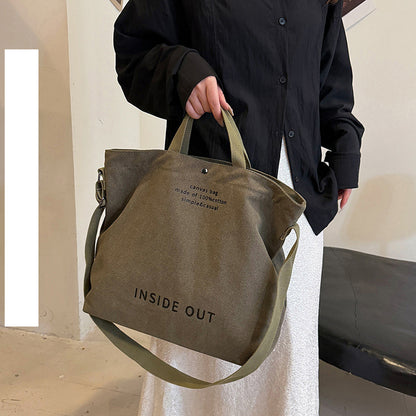 Canvas shoulder bag