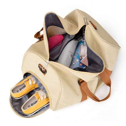 Canvas Travel Bag with Dry-Wet Separation