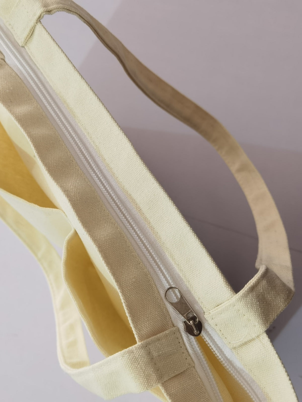Canvas Women Tote Bag with Zipper