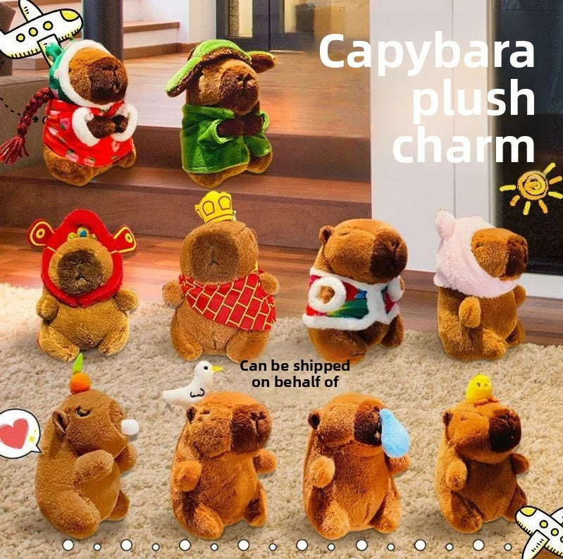 Capibara plush keychain