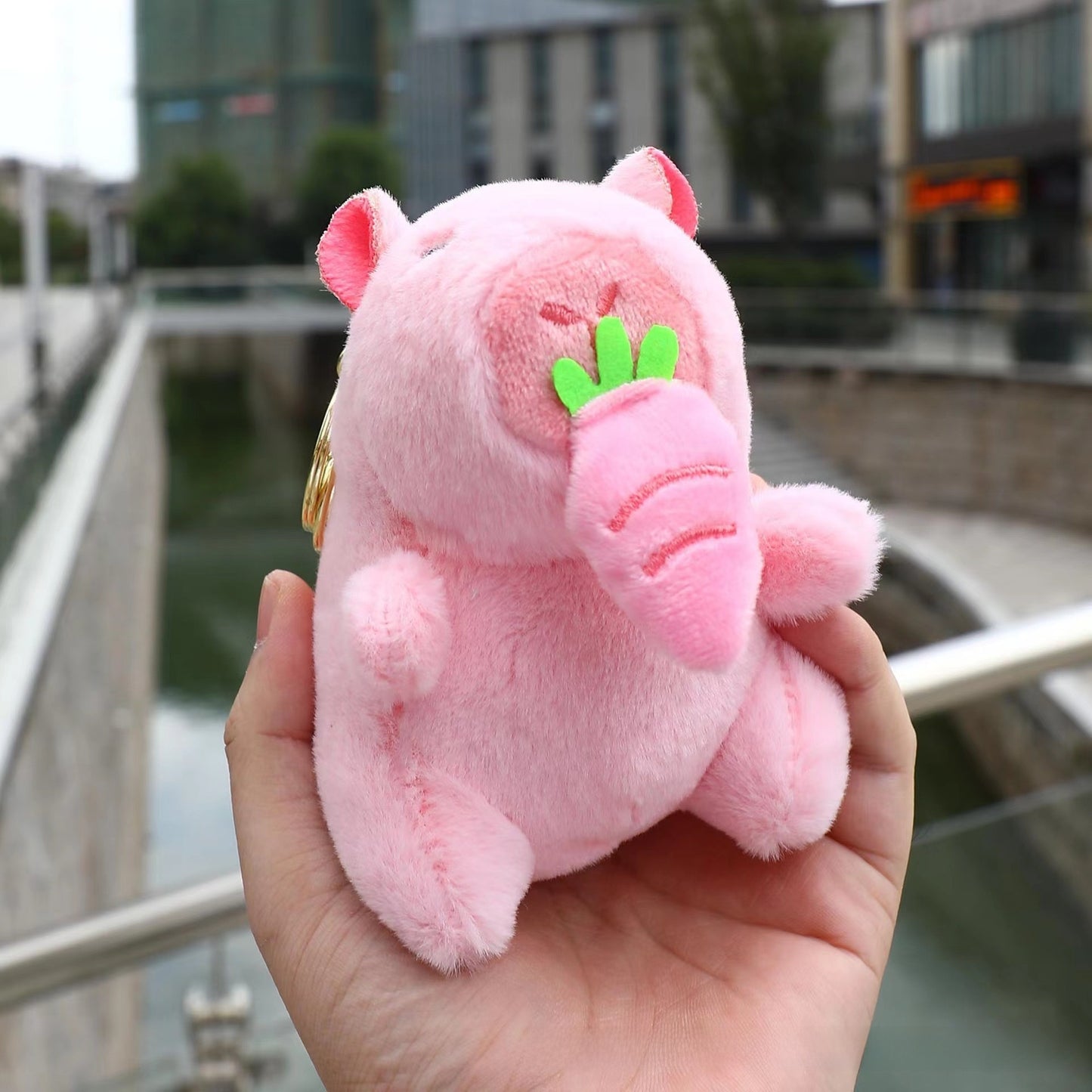 Capibara plush keychain