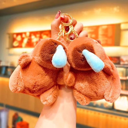 Capibara plush keychain