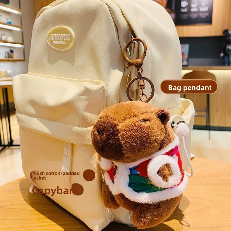 Capibara plush keychain