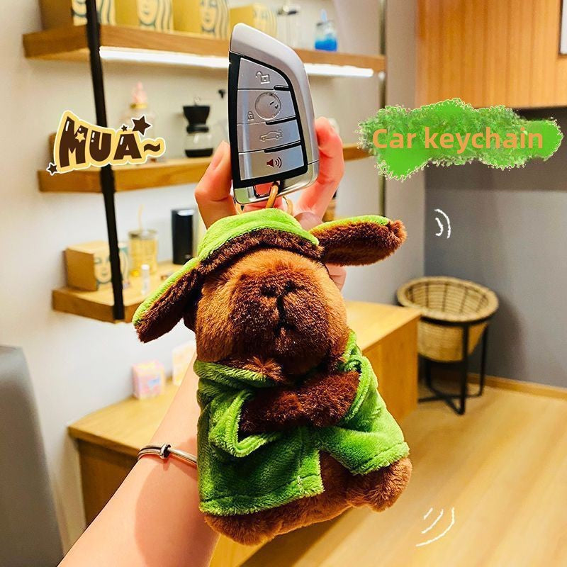 Capibara plush keychain