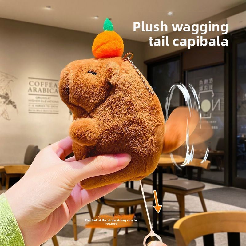 Capibara plush keychain