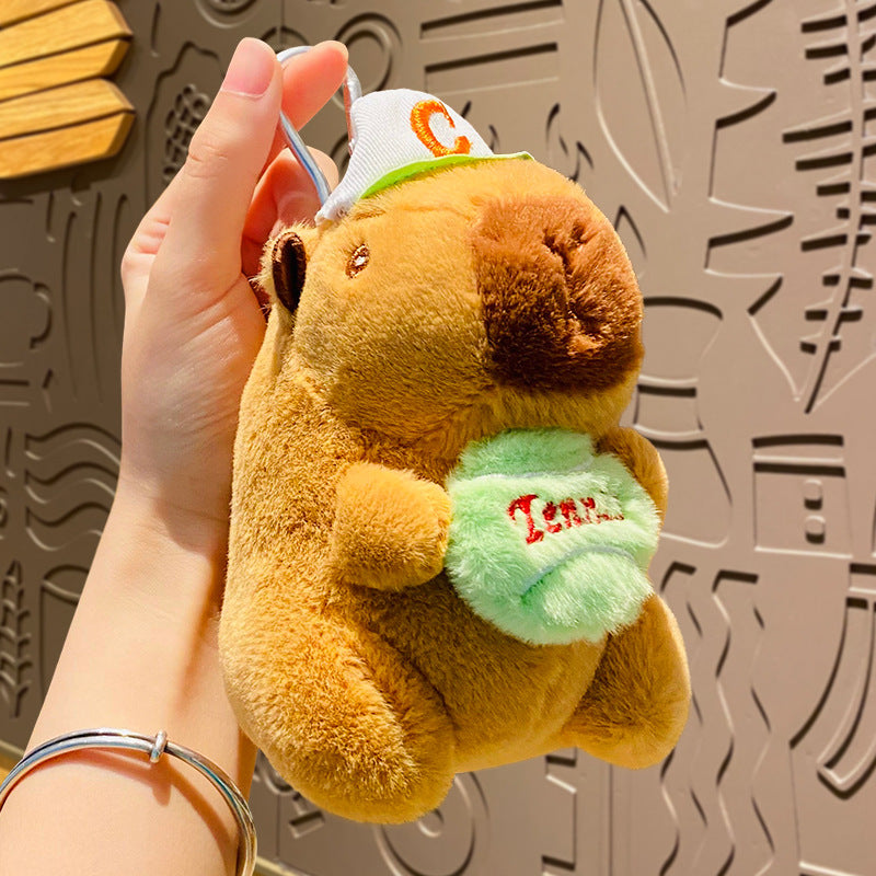 Capibara plush keychain