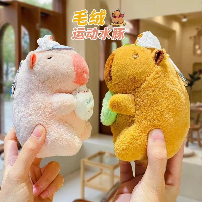 Capibara plush keychain