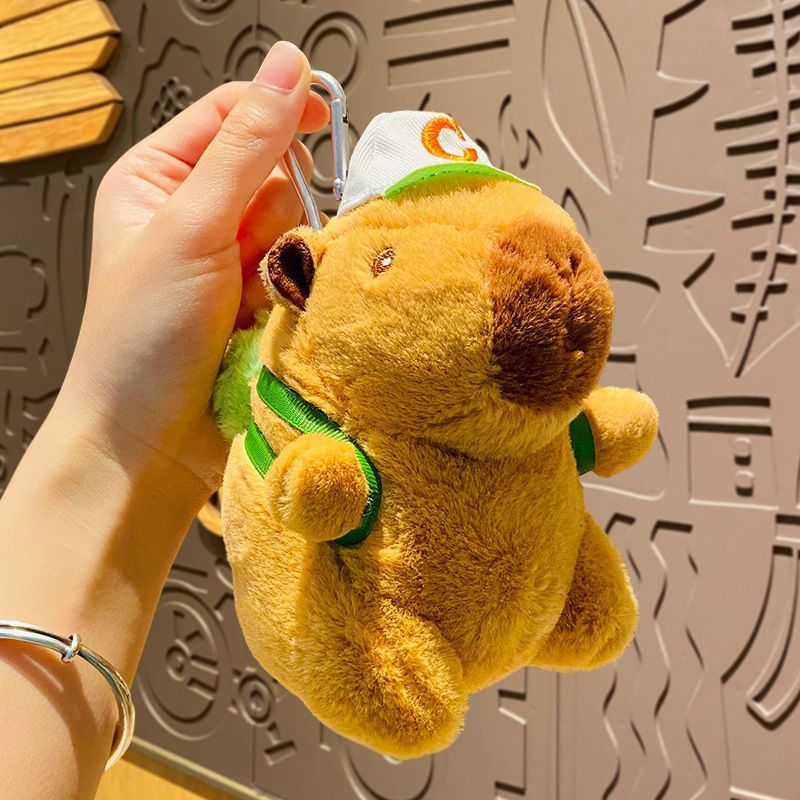 Capibara plush keychain