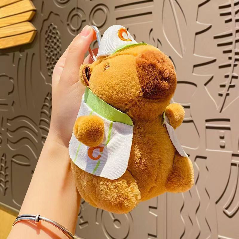 Capibara plush keychain