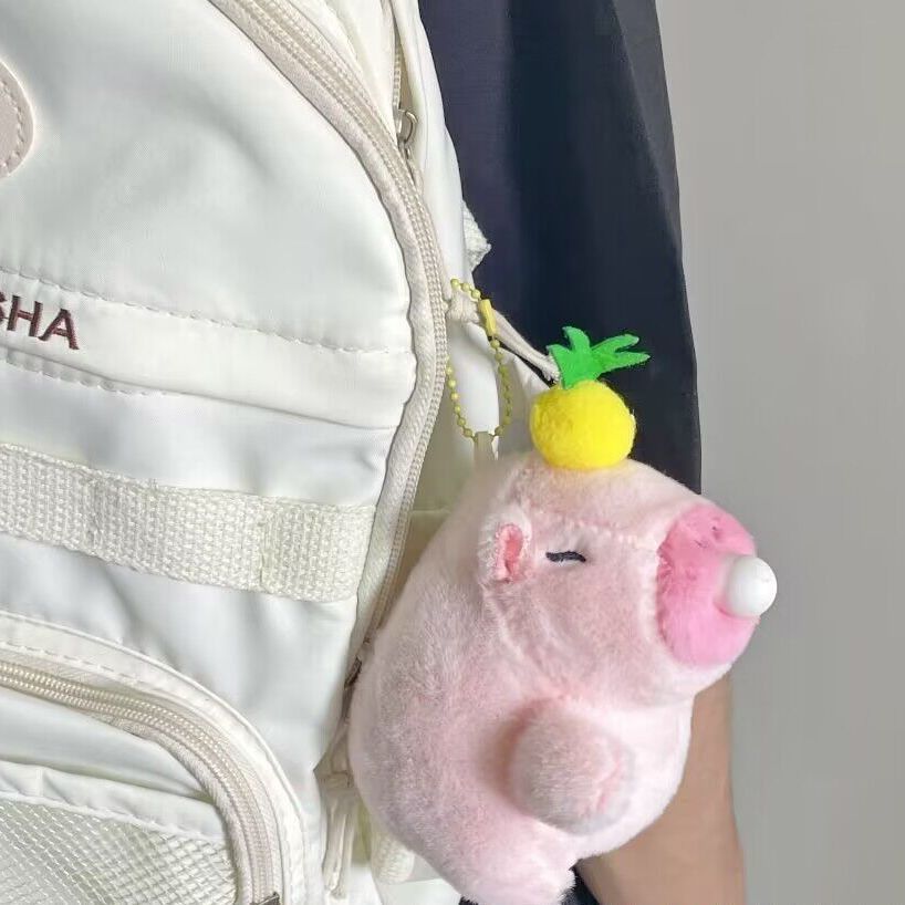 Capibara plush keychain