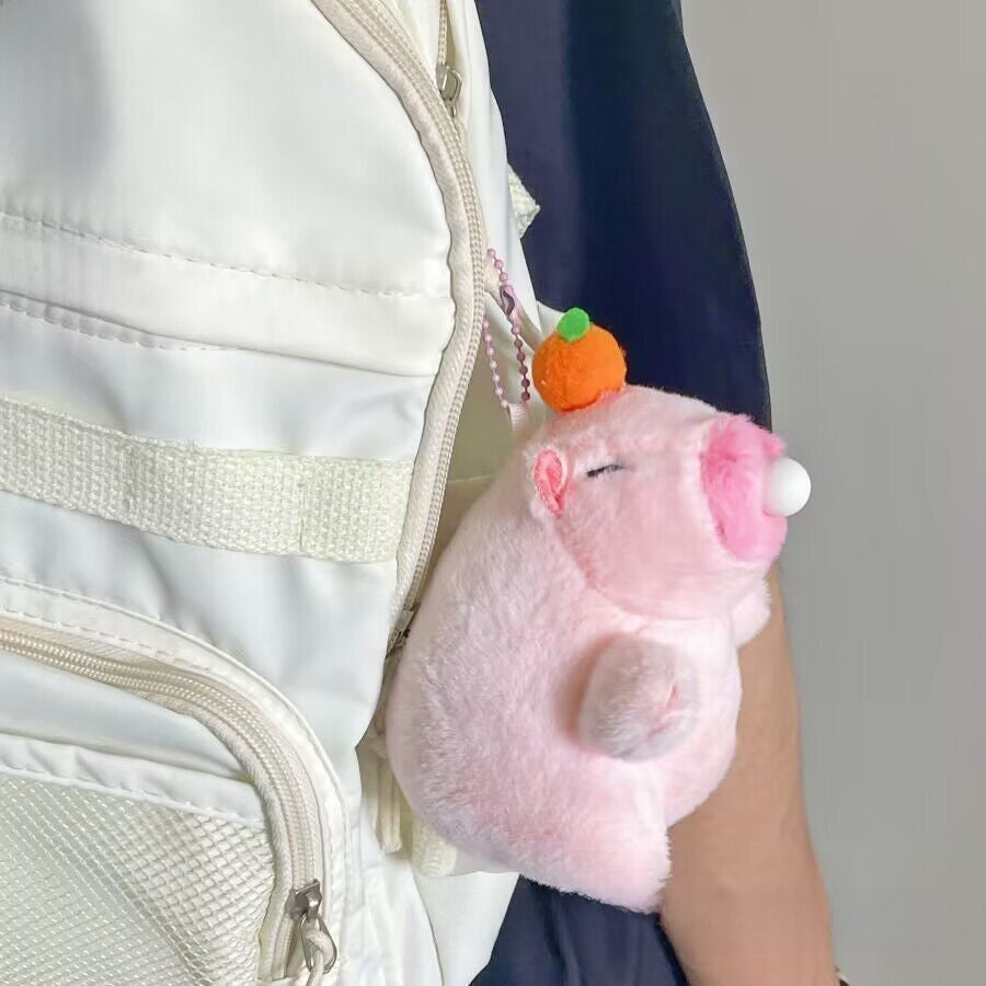 Capibara plush keychain