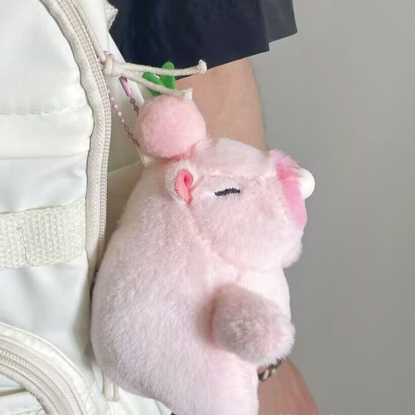Capibara plush keychain