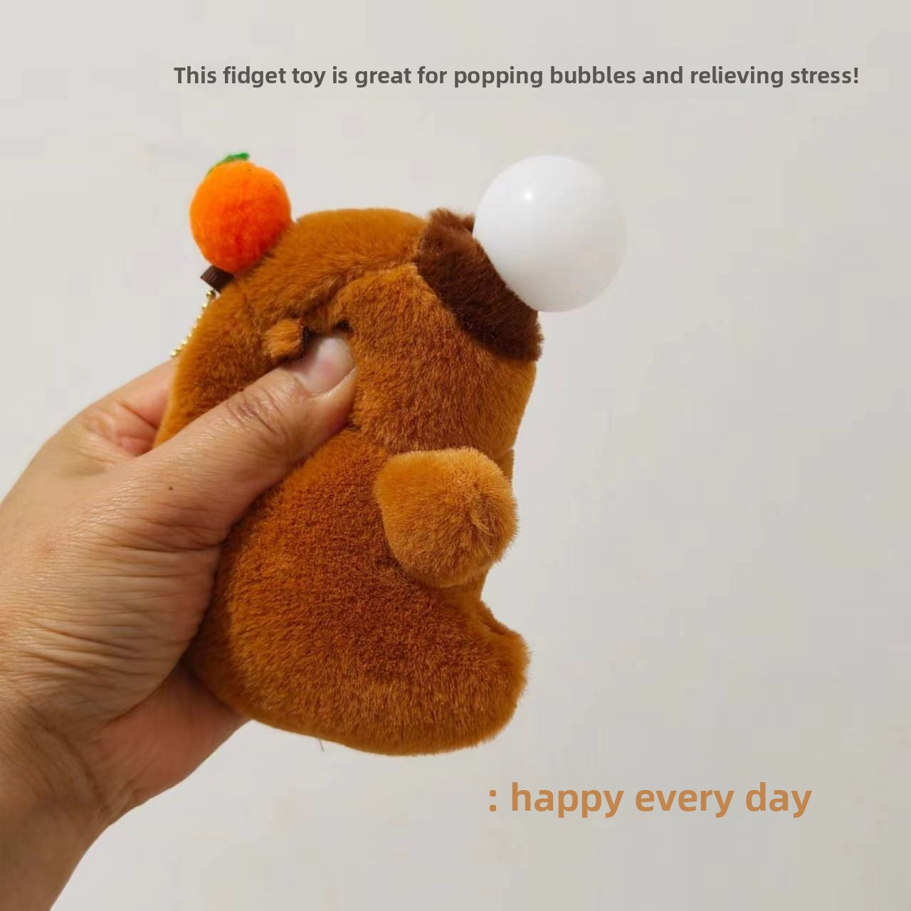 Capibara plush keychain