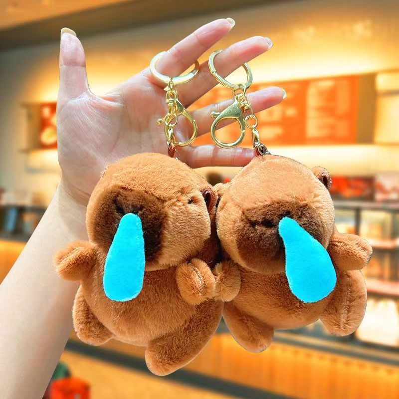 Capibara plush keychain