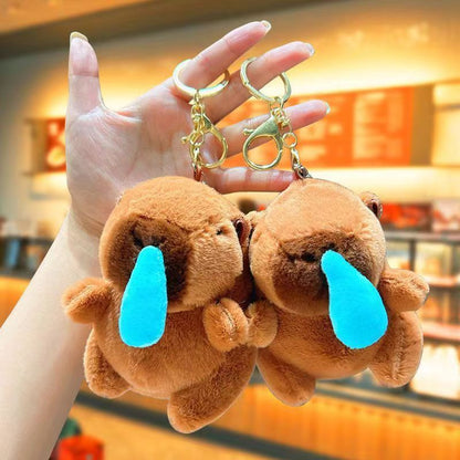 Capibara plush keychain