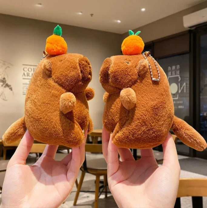 Capibara plush keychain