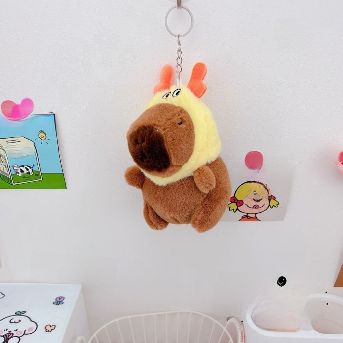 Capibara plush keychain