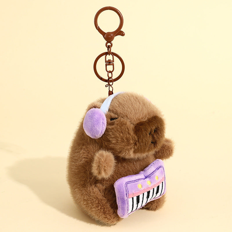 Capibara plush keychain